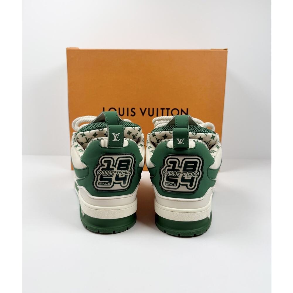 Size 8.5LV/9.5US - Louis Vuitton Skate Leather Green Sneakers - Picture 4 of 9
